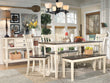 Whitesburg Brown/Cottage White Rectangular Dining Set - SET | D583-25 | D583-02(3) - Bien Home Furniture & Electronics