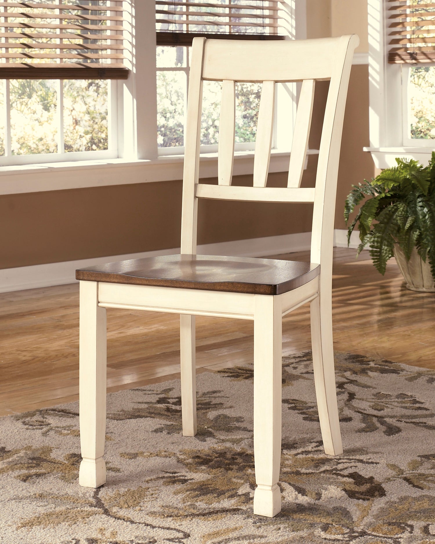 Whitesburg Brown/Cottage White Rectangular Dining Set - SET | D583-25 | D583-02(3) - Bien Home Furniture &amp; Electronics