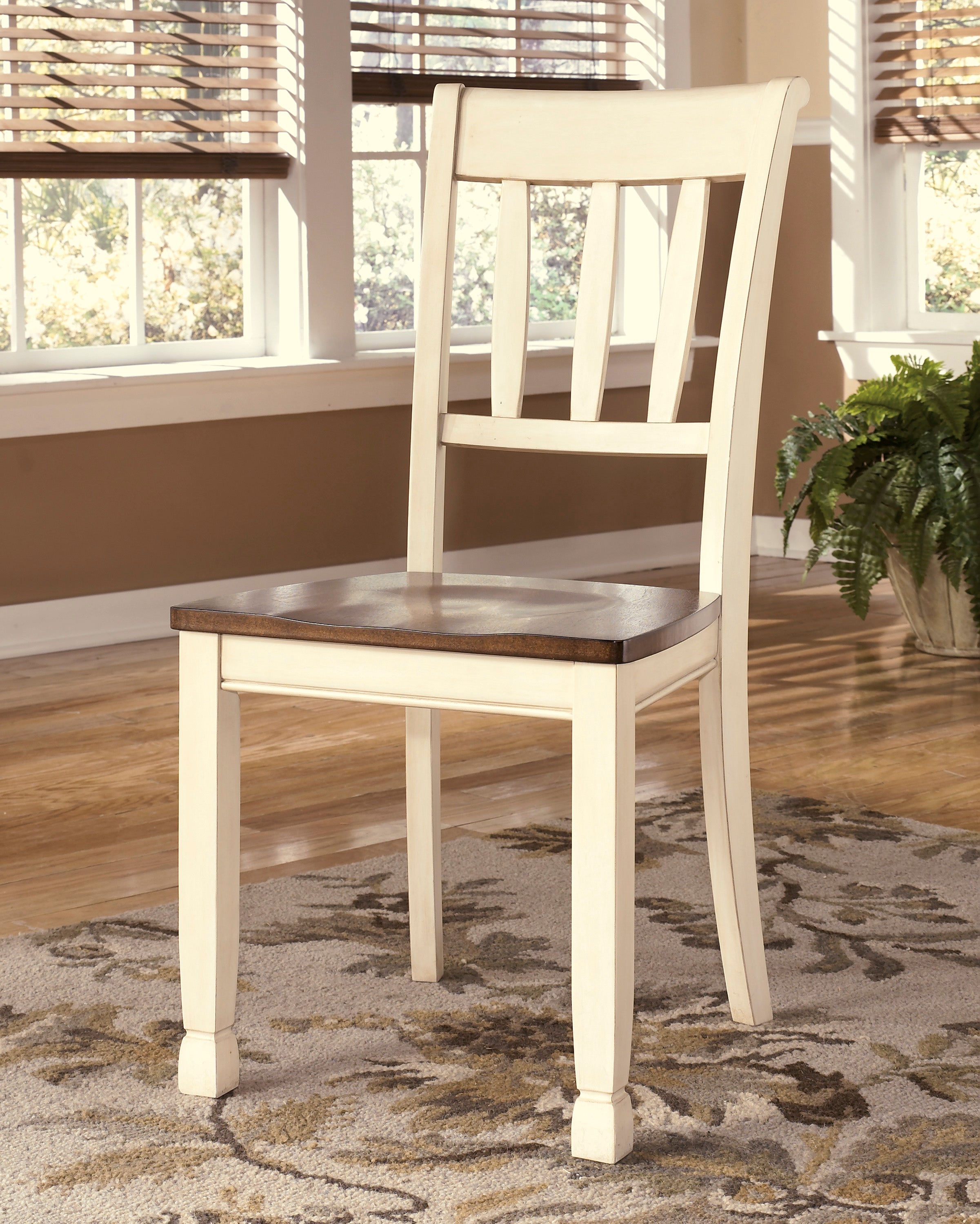 Whitesburg Brown/Cottage White Rectangular Dining Set - SET | D583-25 | D583-02(3) - Bien Home Furniture &amp; Electronics