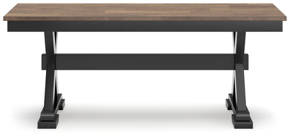 Wildenauer Brown/Black 50" Dining Bench - D634-00 - Bien Home Furniture &amp; Electronics