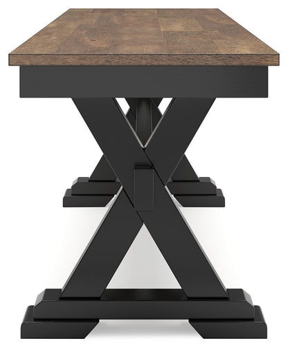 Wildenauer Brown/Black 50" Dining Bench - D634-00 - Bien Home Furniture &amp; Electronics