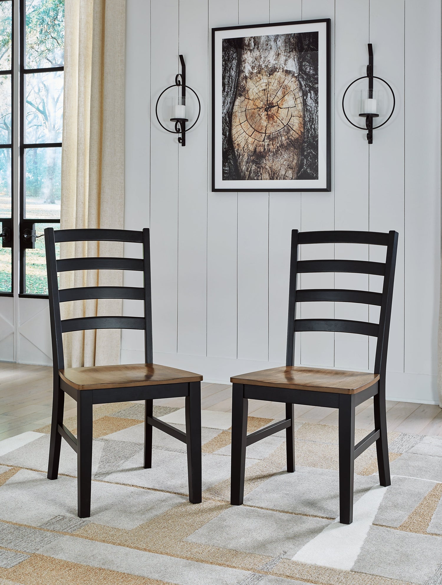 Wildenauer Brown/Black Dining Chair, Set of 2 - D634-01 - Bien Home Furniture &amp; Electronics
