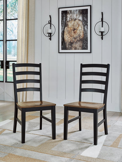 Wildenauer Brown/Black Dining Chair, Set of 2 - D634-01 - Bien Home Furniture &amp; Electronics
