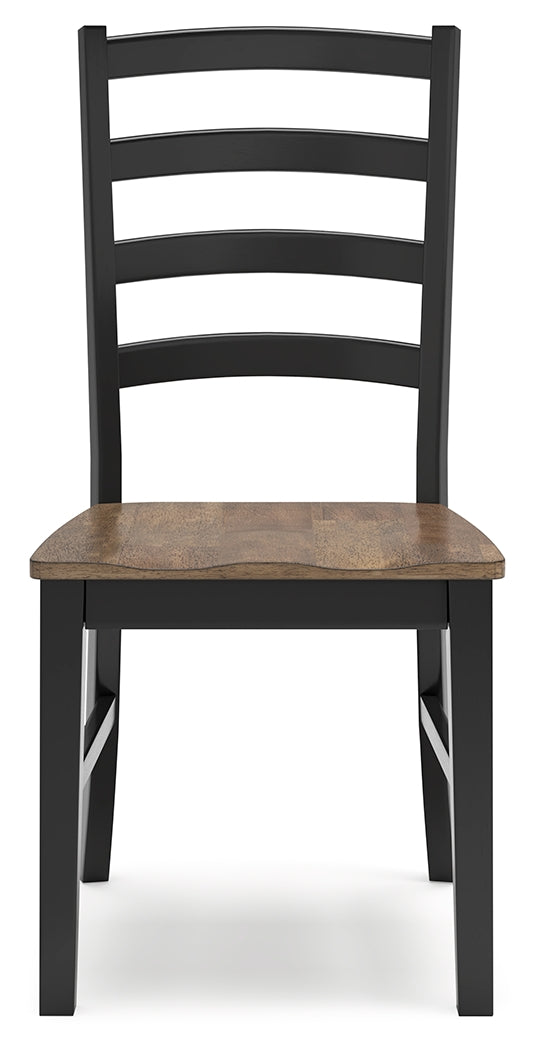Wildenauer Brown/Black Dining Chair, Set of 2 - D634-01 - Bien Home Furniture &amp; Electronics