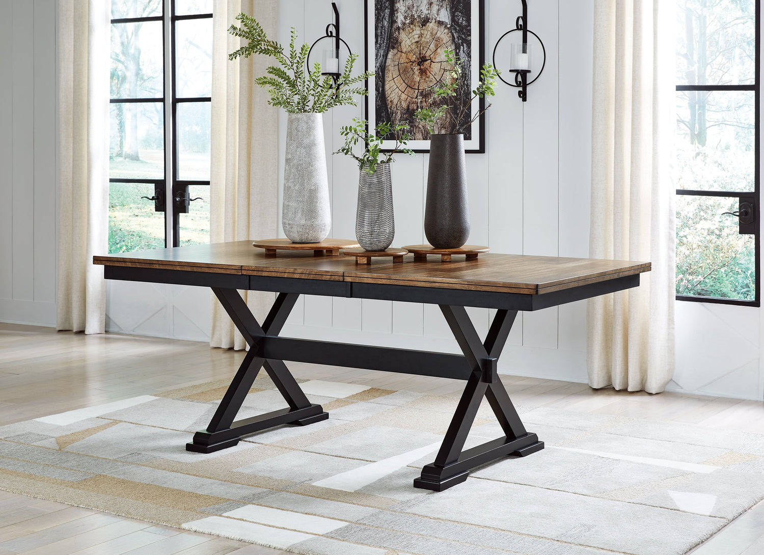 Wildenauer Brown/Black Dining Extension Table - D634-35 - Bien Home Furniture &amp; Electronics