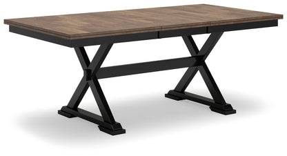 Wildenauer Brown/Black Dining Extension Table - D634-35 - Bien Home Furniture &amp; Electronics