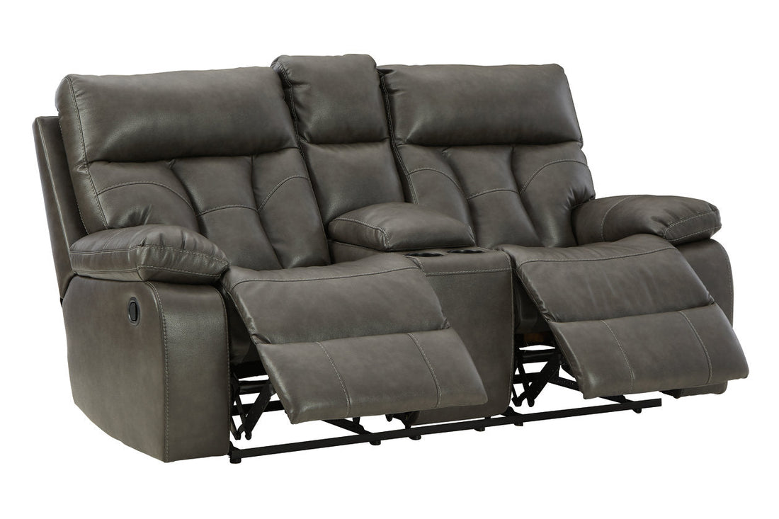 Willamen Quarry Reclining Loveseat with Console - 1480194 - Bien Home Furniture &amp; Electronics