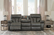 Willamen Quarry Reclining Sofa with Drop Down Table - 1480189 - Bien Home Furniture & Electronics