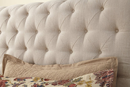 Willenburg Linen King Upholstered Sleigh Bed - SET | B643-76 | B643-78 | B643-99 - Bien Home Furniture &amp; Electronics