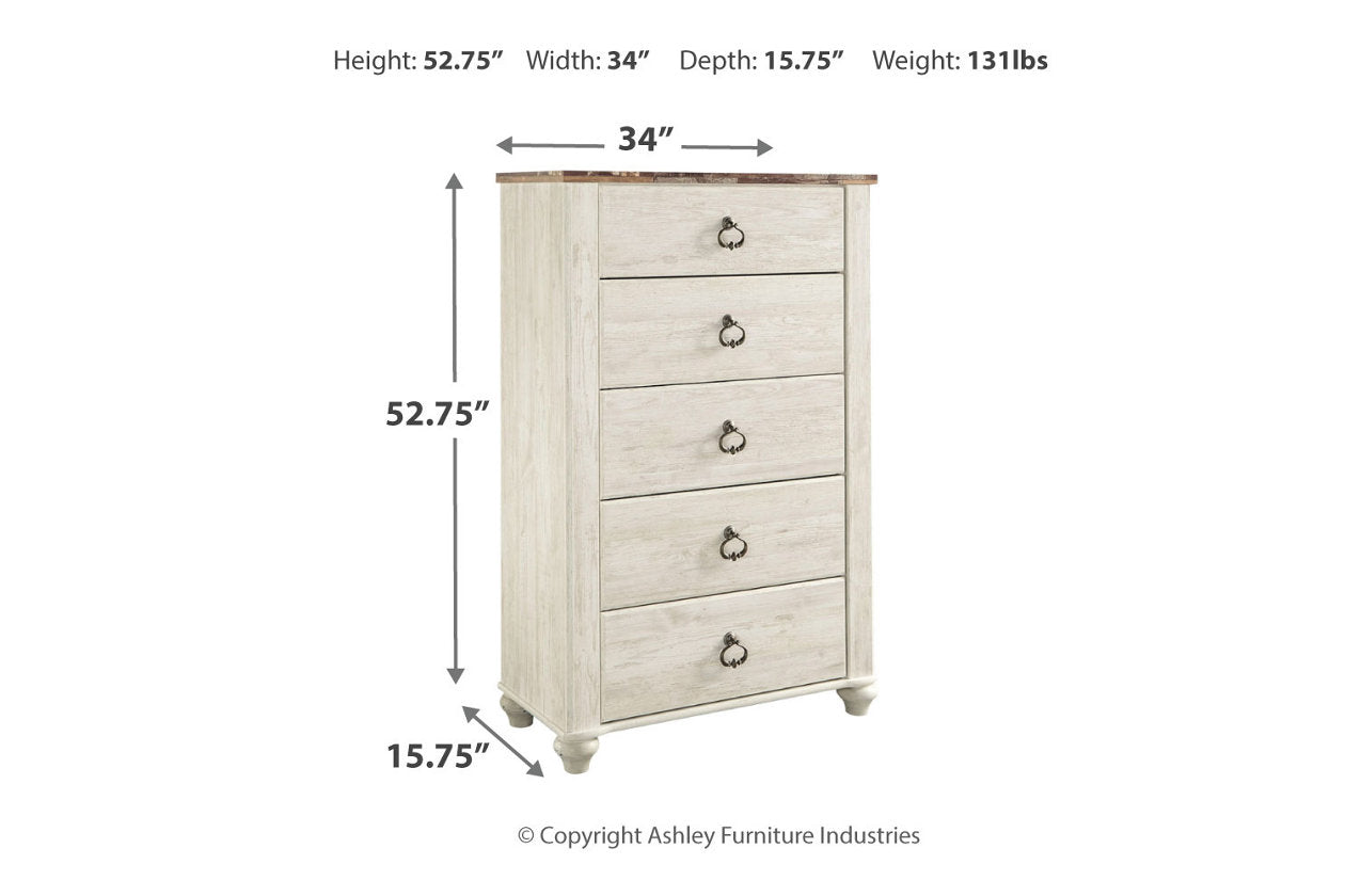 Willowton Two-tone Chest of Drawers - B267-46 - Bien Home Furniture &amp; Electronics
