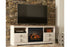 Willowton Whitewash 64" TV Stand with Electric Fireplace - SET | W100-101 | W267-68 - Bien Home Furniture & Electronics