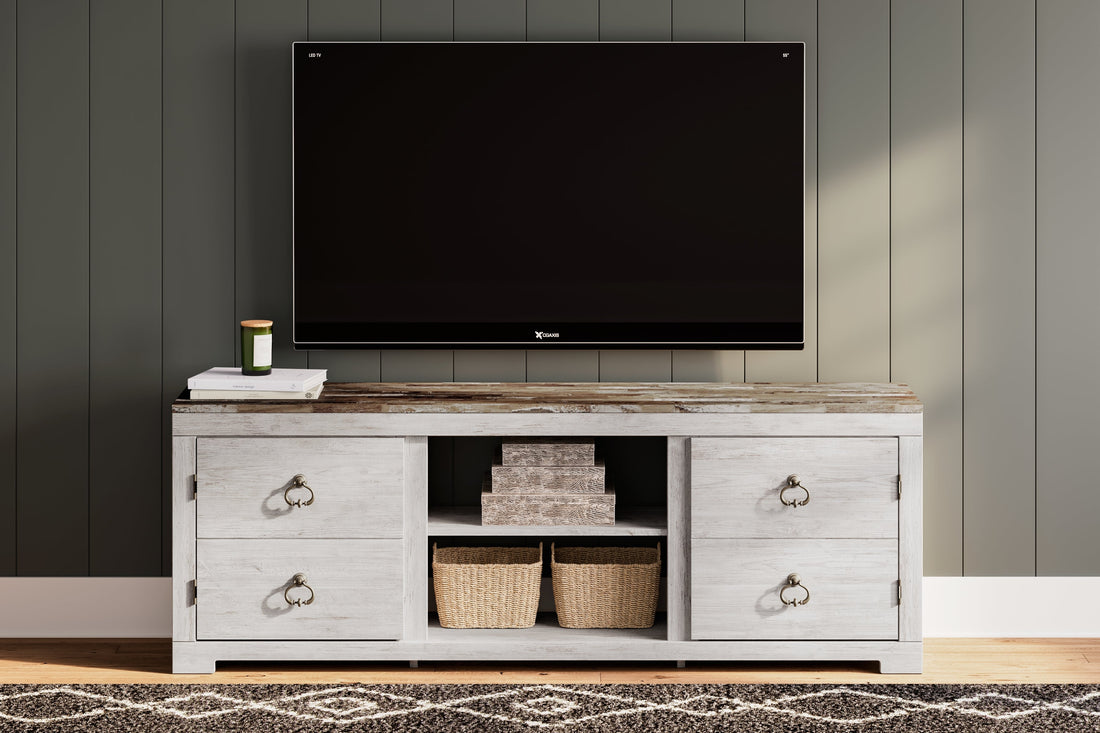 Willowton Whitewash 72&quot; TV Stand - W267-168 - Bien Home Furniture &amp; Electronics
