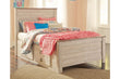 Willowton Whitewash Full Panel Bed with 2 Storage Drawers - SET | B100-12 | B267-50 | B267-84 | B267-87 - Bien Home Furniture & Electronics
