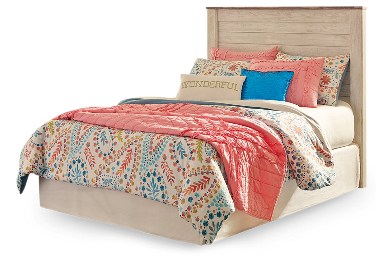 Willowton Whitewash Full Panel Headboard - B267-87 - Bien Home Furniture &amp; Electronics