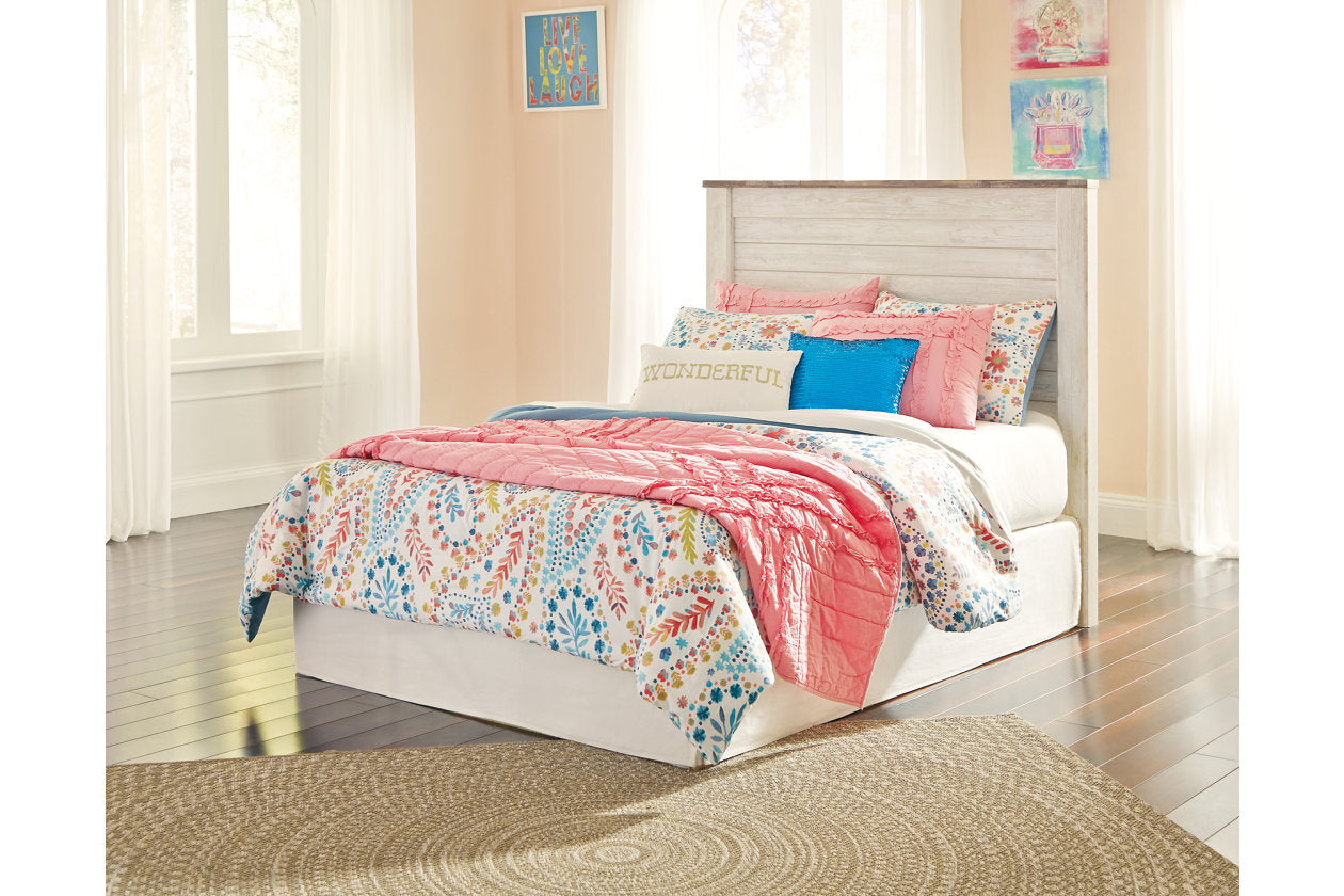 Willowton Whitewash Full Panel Headboard - B267-87 - Bien Home Furniture &amp; Electronics