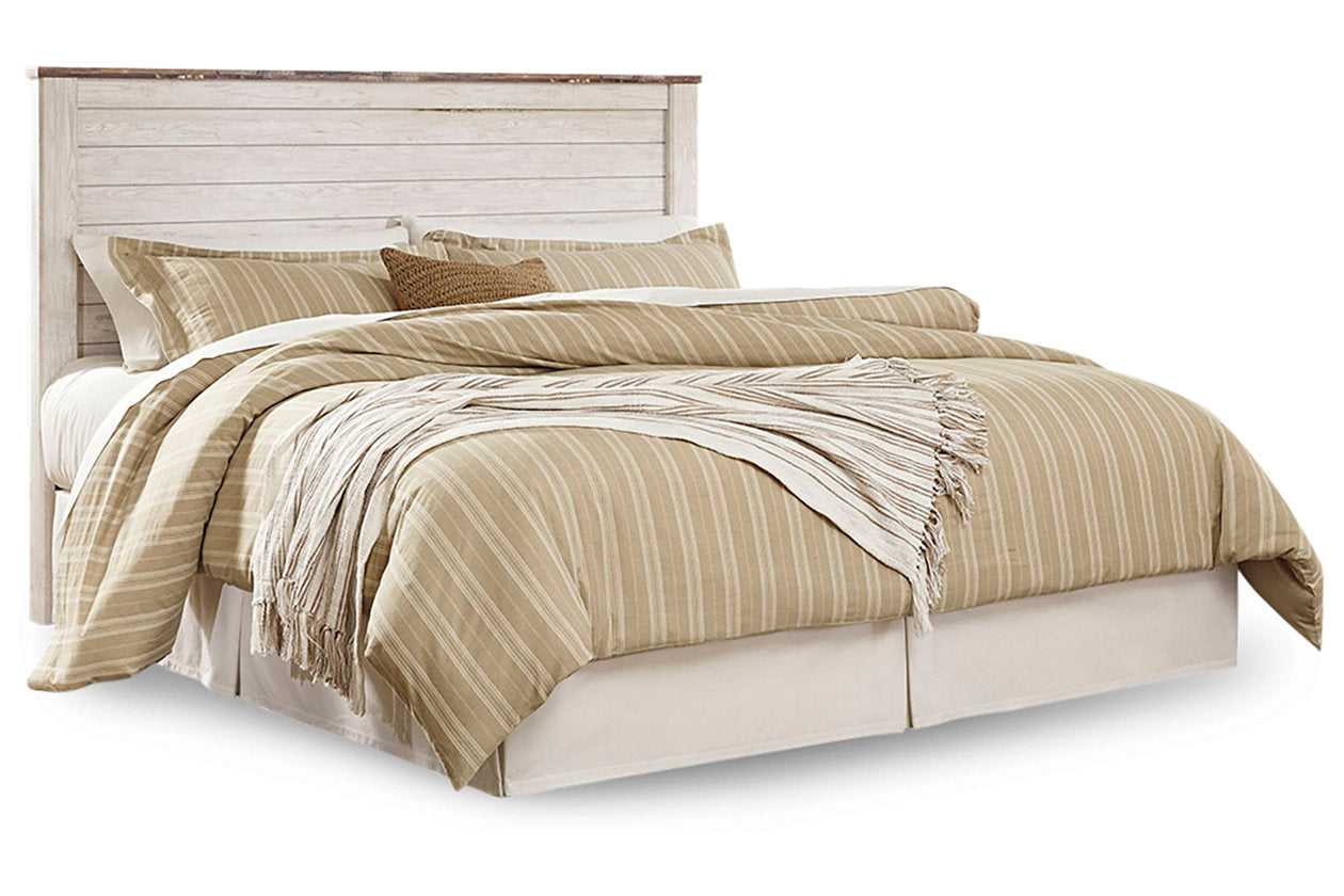 Willowton Whitewash King/California King Panel Headboard - B267-58 - Bien Home Furniture &amp; Electronics