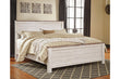 Willowton Whitewash King Panel Bed - SET | B267-56 | B267-58 | B267-99 - Bien Home Furniture & Electronics