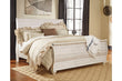 Willowton Whitewash King Sleigh Bed - SET | B267-76 | B267-78 | B267-97 - Bien Home Furniture & Electronics