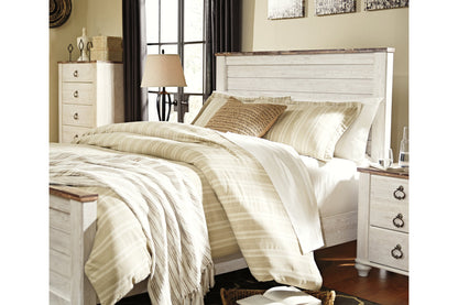 Willowton Whitewash Queen Panel Headboard - B267-57 - Bien Home Furniture &amp; Electronics