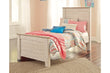 Willowton Whitewash Twin Panel Bed - SET | B267-52 | B267-53 | B267-83 - Bien Home Furniture & Electronics