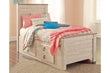 Willowton Whitewash Twin Panel Bed with 2 Storage Drawers - SET | B100-11 | B267-50 | B267-52 | B267-53 - Bien Home Furniture & Electronics