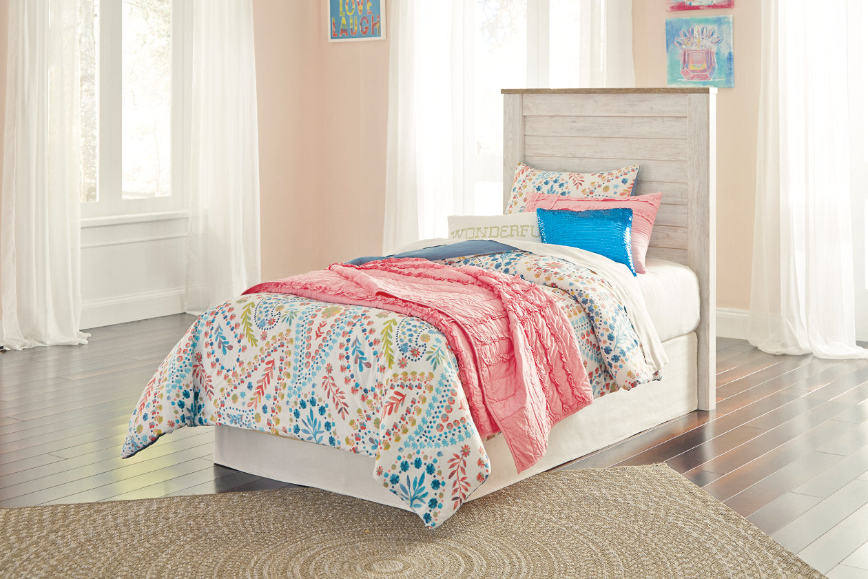 Willowton Whitewash Twin Panel Headboard - B267-53 - Bien Home Furniture &amp; Electronics