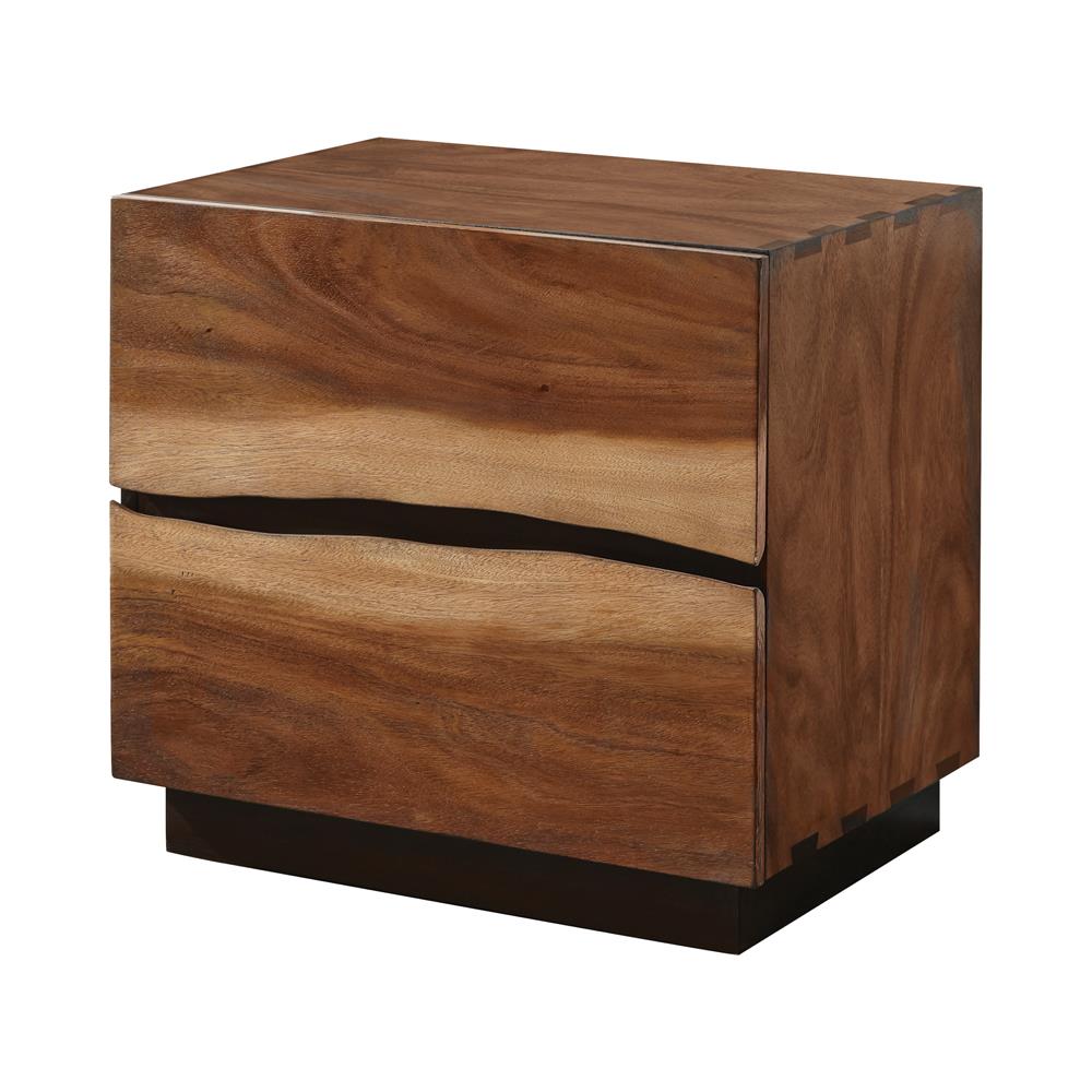 Winslow 2-Drawer Nightstand Smokey Walnut/Coffee Bean - 223252 - Bien Home Furniture &amp; Electronics