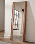Winslow Smokey Walnut/Coffee Bean Standing Mirror - 223256 - Bien Home Furniture & Electronics