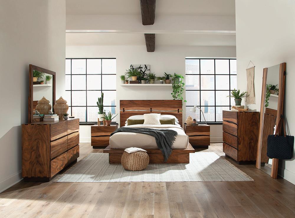 Winslow Storage Queen Bed Smokey Walnut/Coffee Bean - 223250SQ - Bien Home Furniture &amp; Electronics