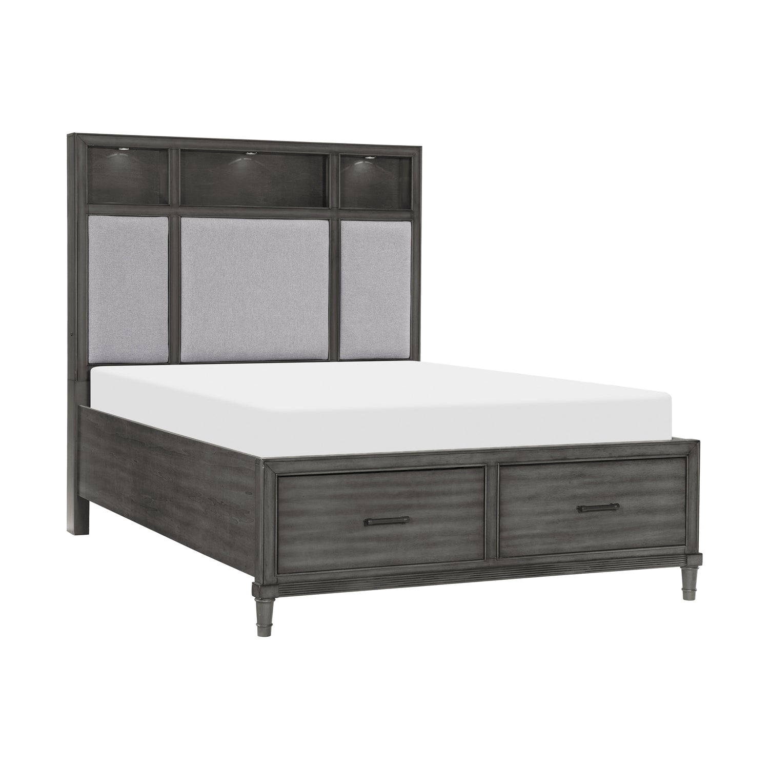 Wittenberry Gray Eastern King Platform Bed - 1573K-1EK* - Bien Home Furniture &amp; Electronics
