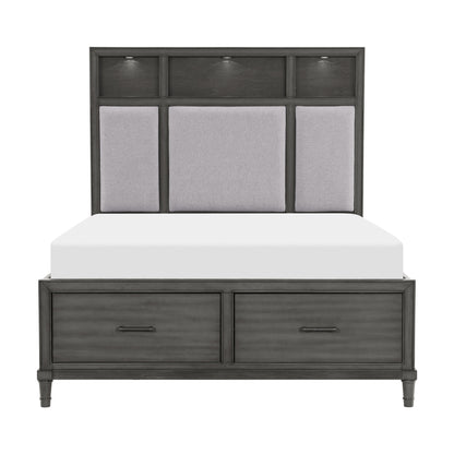 Wittenberry Gray Queen Platform Bed - 1573-1* - Bien Home Furniture &amp; Electronics