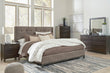 Wittland Brown Upholstered Panel Bedroom Set - SET | B374-56 | B374-58 | B374-31 | B374-92 - Bien Home Furniture & Electronics