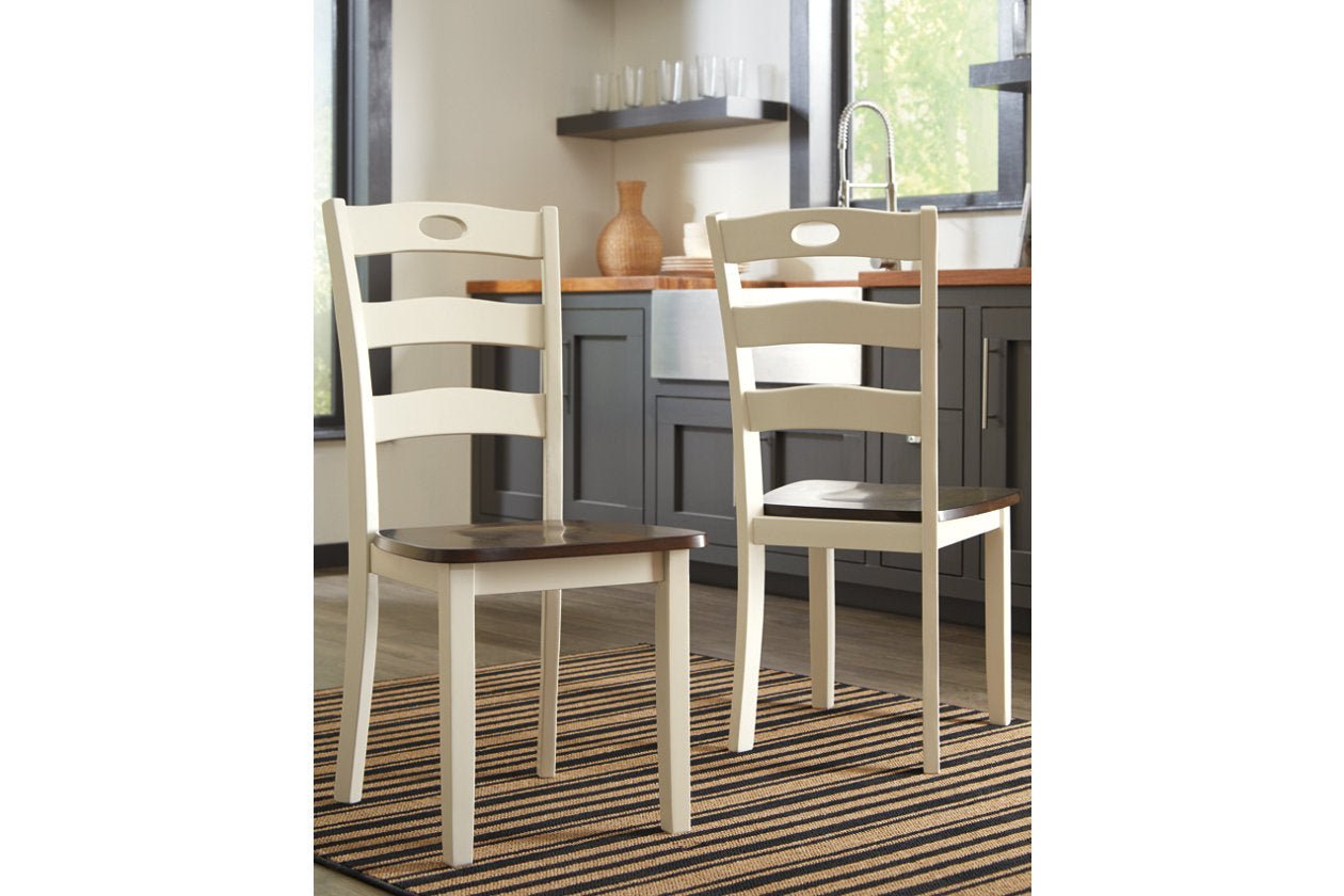Woodanville Cream/Brown Dining Chair, Set of 2 - D335-01 - Bien Home Furniture &amp; Electronics