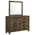 Woodmont 8-drawer Dresser with Mirror Rustic Golden Brown - 222633M - Bien Home Furniture & Electronics