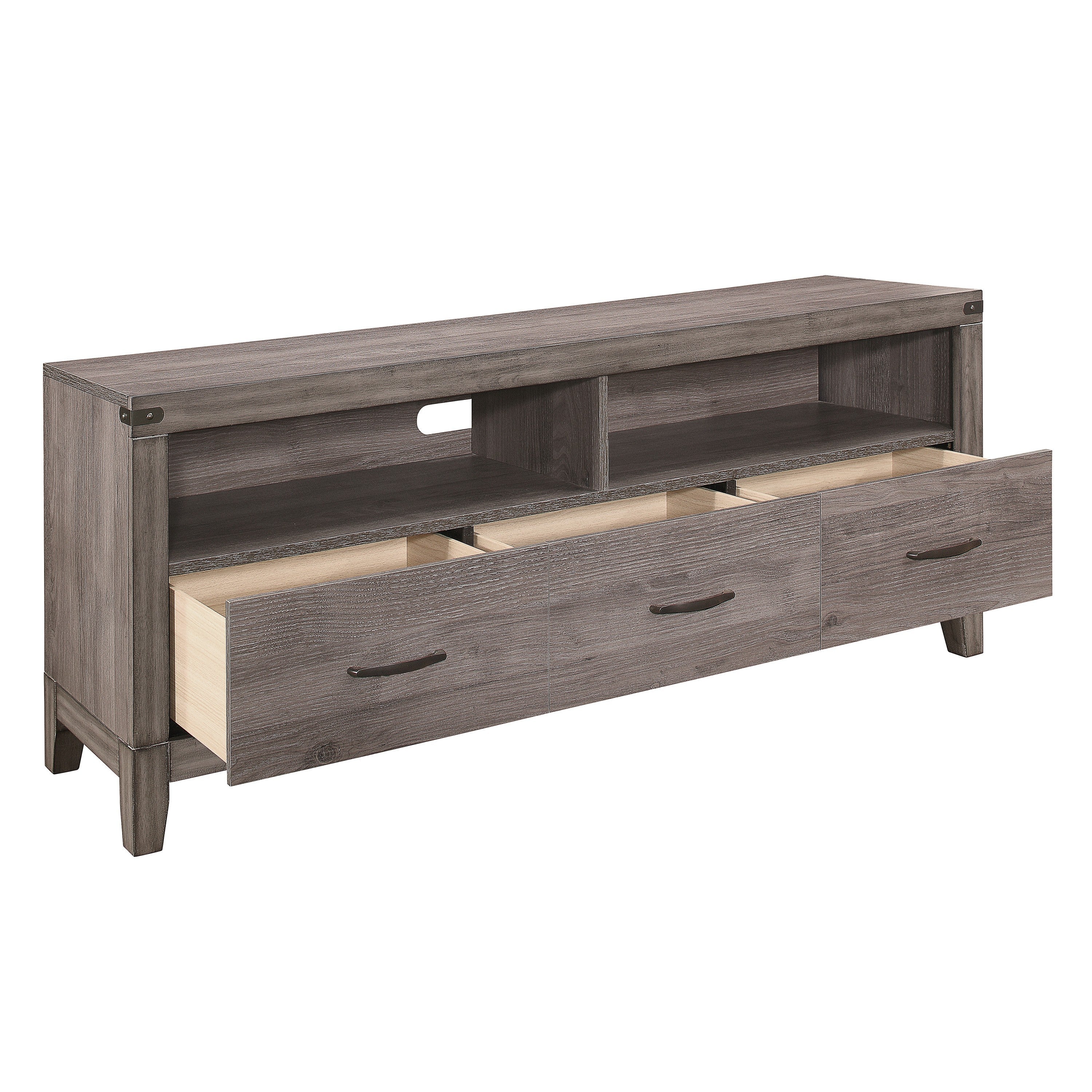 Woodrow Brownish Gray TV Console - 20420-66T - Bien Home Furniture &amp; Electronics