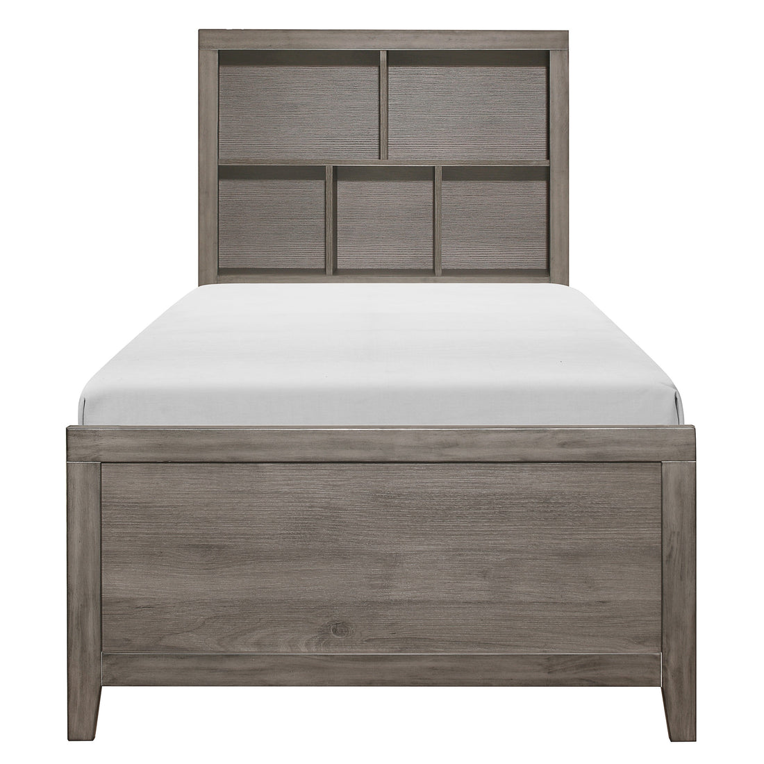 Woodrow Brownish Gray Twin Platform Bed - 2042NBT-1* - Bien Home Furniture &amp; Electronics