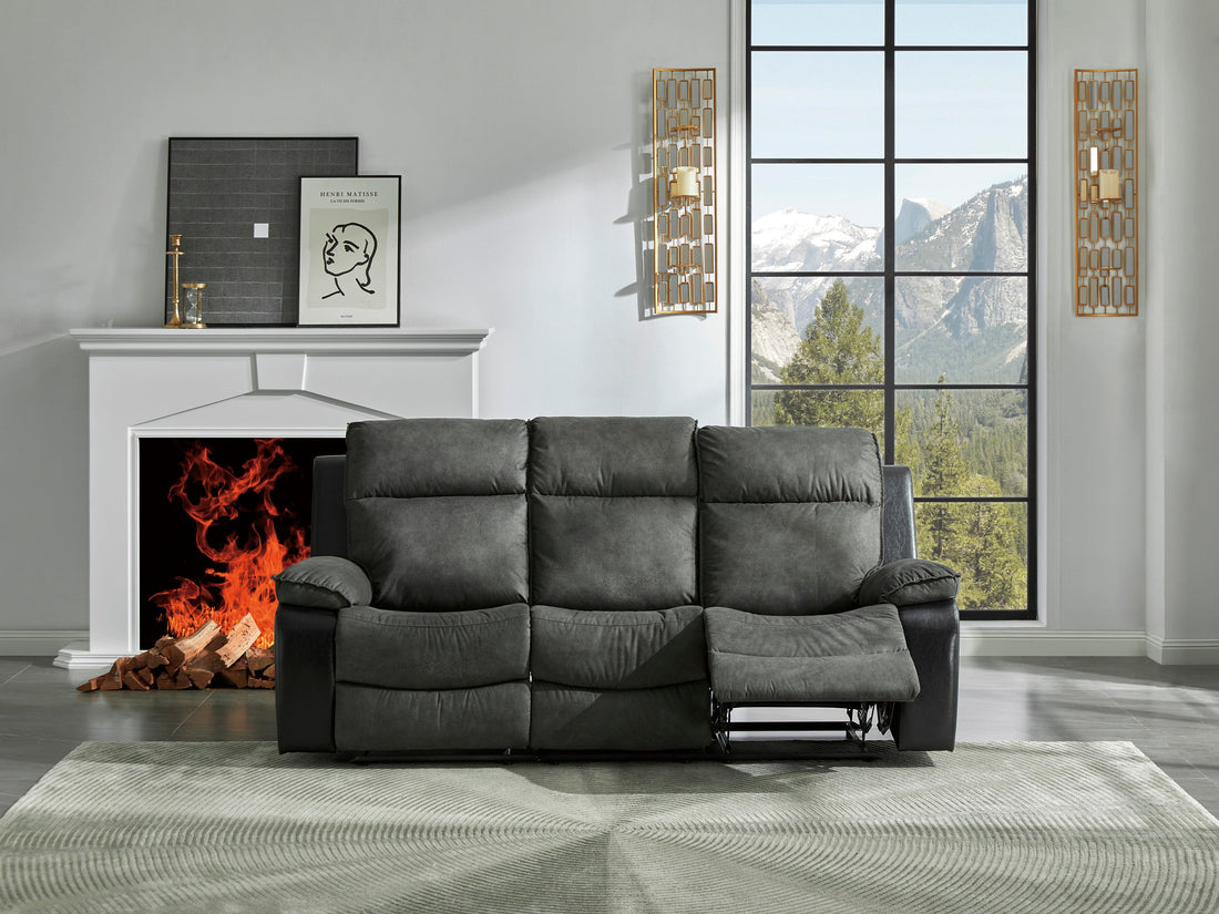 Woodsway Gray Reclining Living Room Set - SET | 6450488 | 6450486 - Bien Home Furniture &amp; Electronics