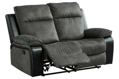 Woodsway Gray Reclining Loveseat - 6450486 - Bien Home Furniture &amp; Electronics
