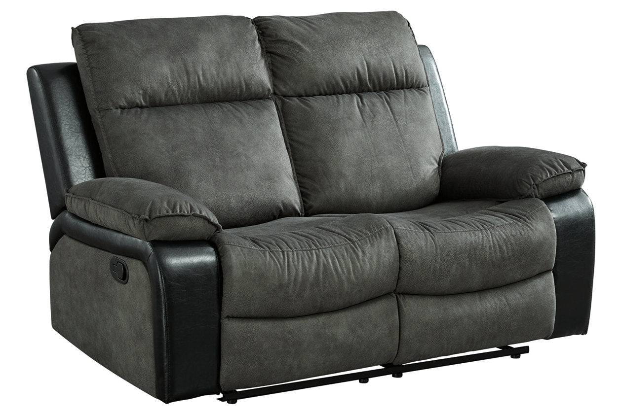 Woodsway Gray Reclining Loveseat - 6450486 - Bien Home Furniture &amp; Electronics