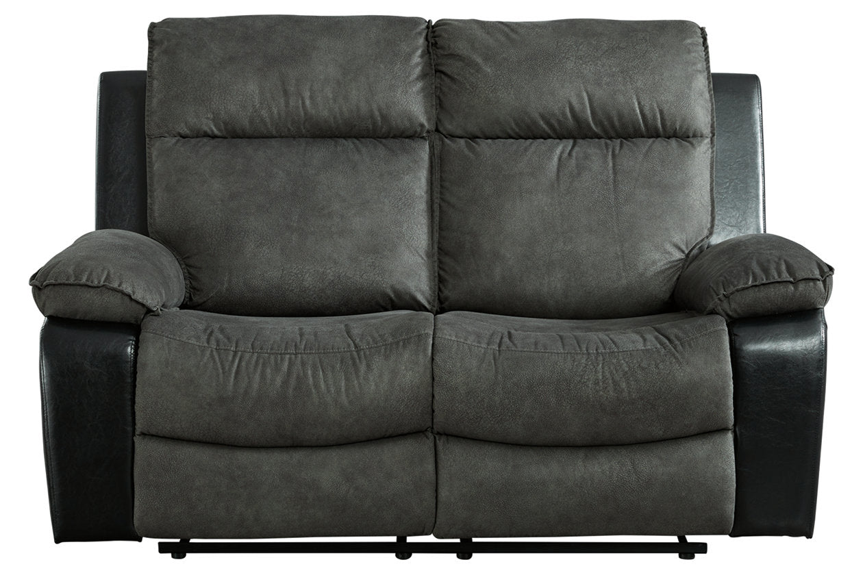 Woodsway Gray Reclining Loveseat - 6450486 - Bien Home Furniture &amp; Electronics