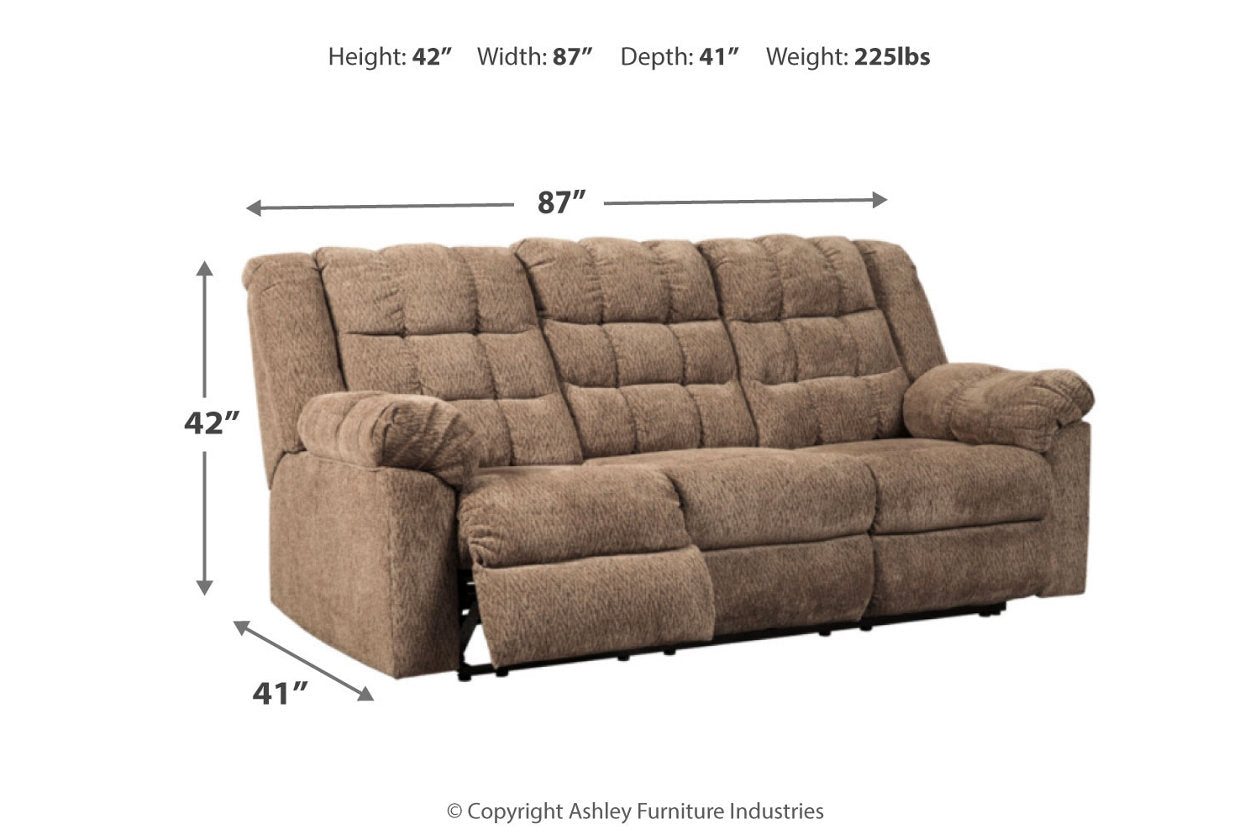 Workhorse Cocoa Reclining Sofa - 5840188 - Bien Home Furniture &amp; Electronics