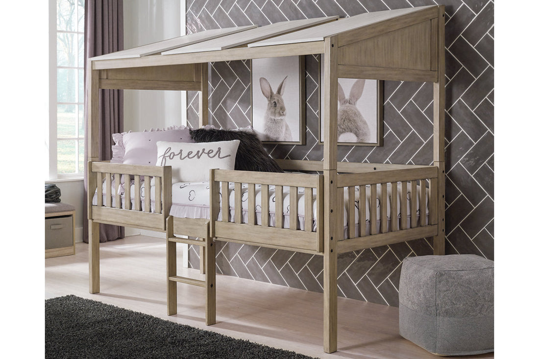 Wrenalyn Two-tone Twin Loft Bed - SET | B081-362P | B081-362R - Bien Home Furniture &amp; Electronics