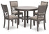 Wrenning Gray Dining Table and 4 Chairs (Set of 5) - D425-225 - Bien Home Furniture & Electronics