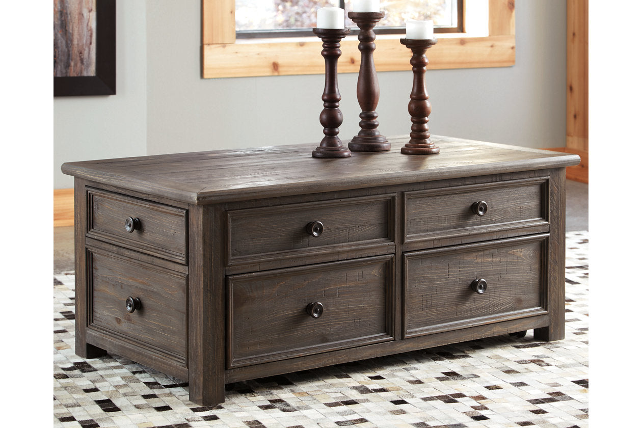 Wyndahl Rustic Brown Coffee Table with Lift Top - T648-20 - Bien Home Furniture &amp; Electronics