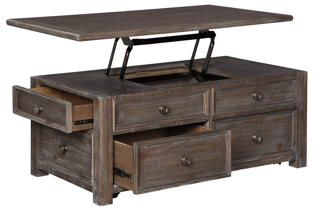 Wyndahl Rustic Brown Coffee Table with Lift Top - T648-20 - Bien Home Furniture &amp; Electronics