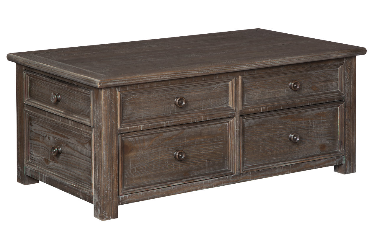 Wyndahl Rustic Brown Coffee Table with Lift Top - T648-20 - Bien Home Furniture &amp; Electronics