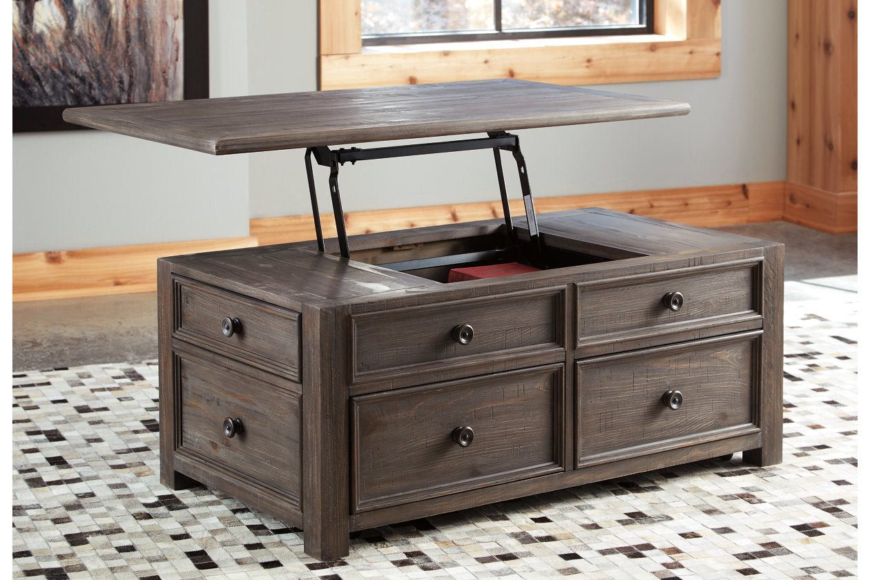 Wyndahl Rustic Brown Coffee Table with Lift Top - T648-20 - Bien Home Furniture &amp; Electronics