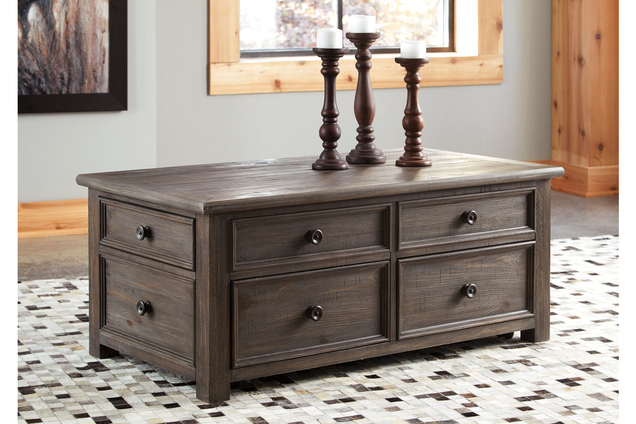 Wyndahl Rustic Brown Coffee Table with Lift Top - T648-20 - Bien Home Furniture &amp; Electronics