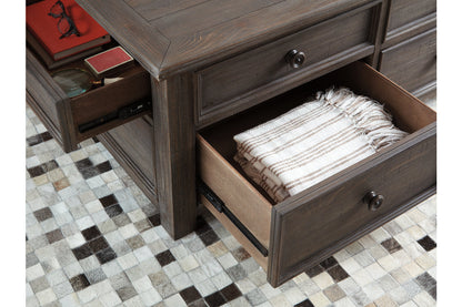 Wyndahl Rustic Brown Coffee Table with Lift Top - T648-20 - Bien Home Furniture &amp; Electronics