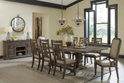 Wyndahl Rustic Brown Extendable Dining Set - SET | D813-55T | D813-55B | D813-02 | D813-01(4) - Bien Home Furniture & Electronics